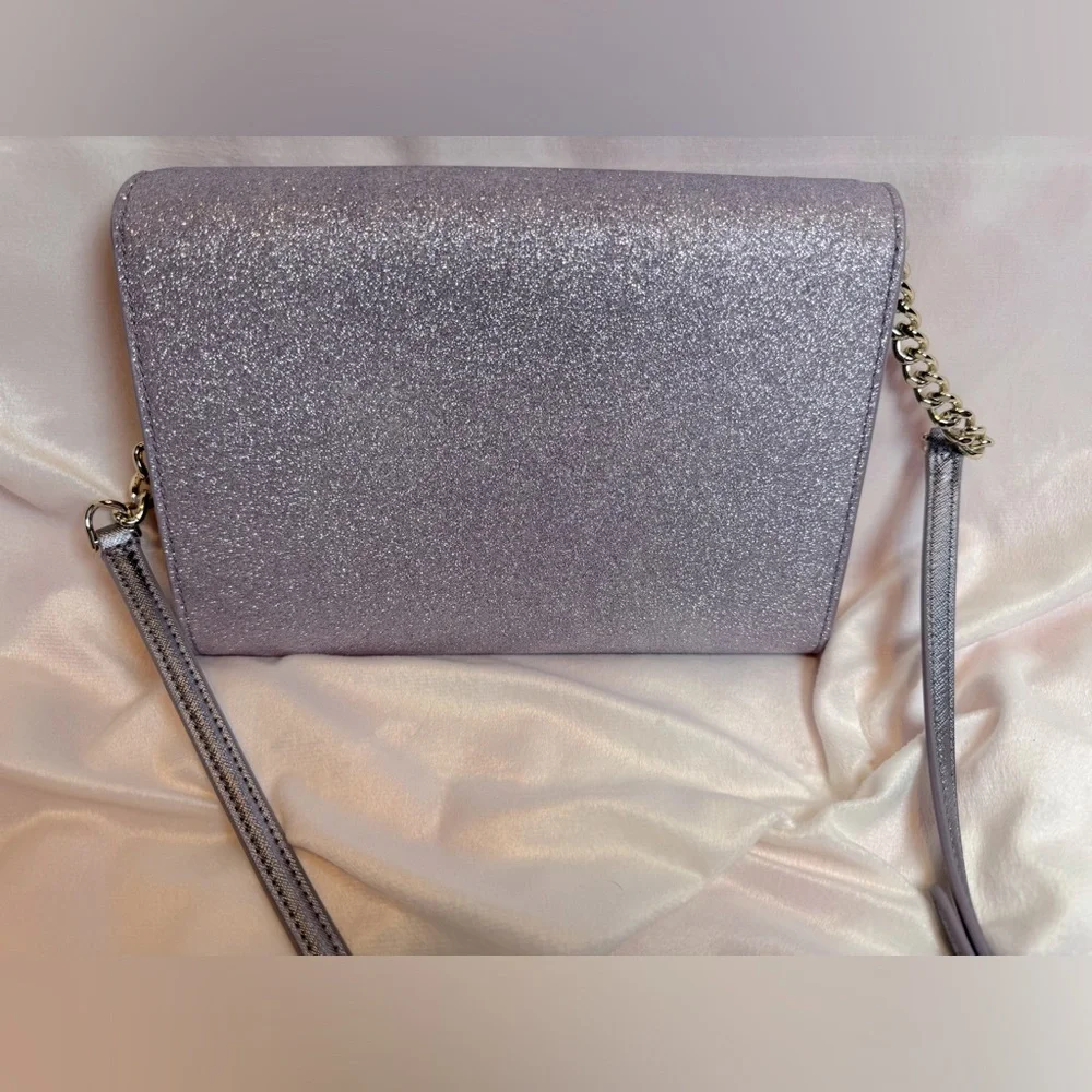 Kate Spade Crossbody Lilac Frost Tinsel Glitter - Picture 3 of 12